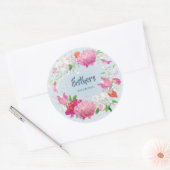 Gepersonaliseerd bloemenronde labels (Envelop)