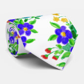 Gepersonaliseerd bloemenStropdas Stropdas (Opgerold)