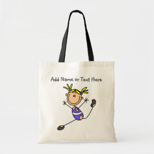 Gepersonaliseerd Blond Girl Gymnast Canvas tas