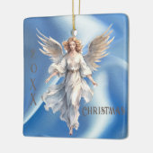 Gepersonaliseerd Blue Heavenly Angel Ornament (Links)