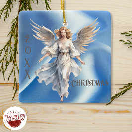 Gepersonaliseerd Blue Heavenly Angel Ornament