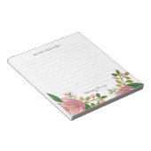 Gepersonaliseerd | Blush Bouquet Notitieblok (Schuin)