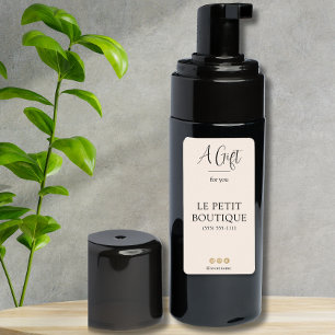 Gepersonaliseerd Blush Business Name Sanitizer Lab Etiket