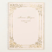 Gepersonaliseerd Blush  Goud Lijst Script 2024 Planner (Voorkant)