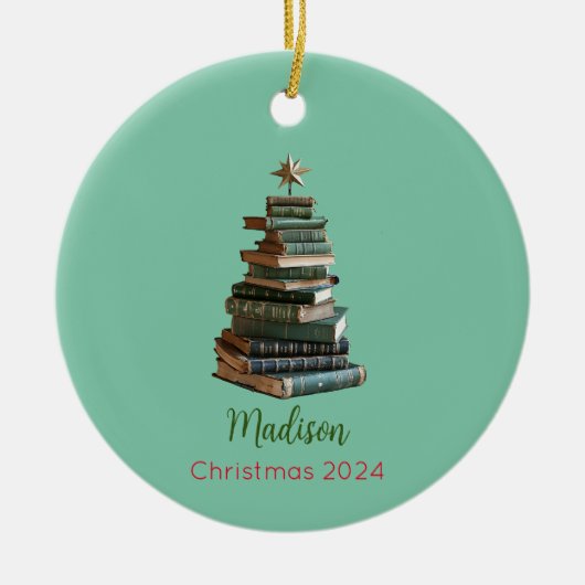 Gepersonaliseerd boek Kerstboom Ornament (Voorkant)