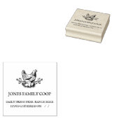 Gepersonaliseerd Boerderij Fresh Eggs Custom Chick Rubberstempel (Gestempeld)