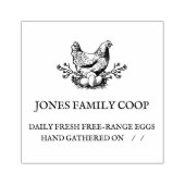 Gepersonaliseerd Boerderij Fresh Eggs Custom Chick Rubberstempel (Afrduk)