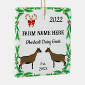 Gepersonaliseerd Boerderij Kerstmis Oberhasli Dair Keramisch Ornament (Rechts)