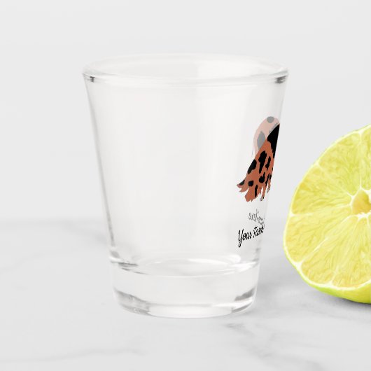 Gepersonaliseerd Boerderij KuneKune Pig Shot Glas (Links)