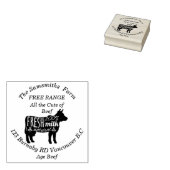 Gepersonaliseerd Boerderij voor zakelijk rundvlees Rubberstempel (Gestempeld)