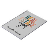 Gepersonaliseerd Boho Real Estate Agent Gift Notit Notitieboek (Linkerzijde)