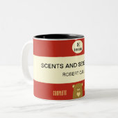 Gepersonaliseerd Boo Beer Book Hoesje - Cranberry  Tweekleurige Koffiemok (Voorkant links)