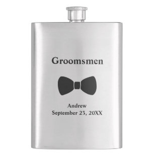 Gepersonaliseerd boog Stropdas Groomsmen cadeau Flacon