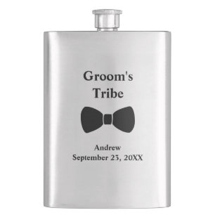 Gepersonaliseerd boog Stropdas Groomsmen gift Groo Flacon