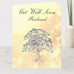 Gepersonaliseerd boomontwerp Get Well Kaart
