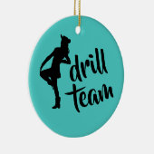 Gepersonaliseerd boor team meisje keramisch ornament (Rechts)