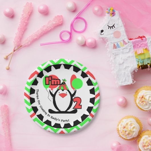 Gepersonaliseerd Bord pinguïn 2e verjaardag (Feest)