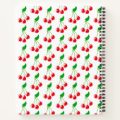 Gepersonaliseerd, bos rode kersen, patroon notitieboek (Achterkant)