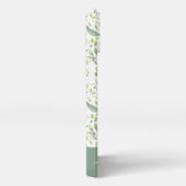 Gepersonaliseerd Botanisch Patroon van de Groene L iPhone Hoesje (Rechterkant)