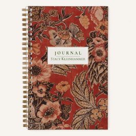 Gepersonaliseerd  botanisch Victoriaans tijdschrif Notitieboek