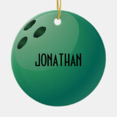 Gepersonaliseerd Bowling-Ornament Keramisch Ornament (Voorkant)