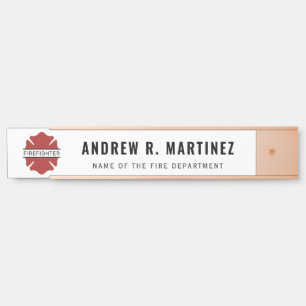 Gepersonaliseerd brandweerman rood Logo symbool Deurbordje