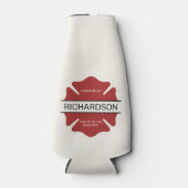 Gepersonaliseerd brandweerman rood Logo symbool Flesjeskoeler (Voorkant)