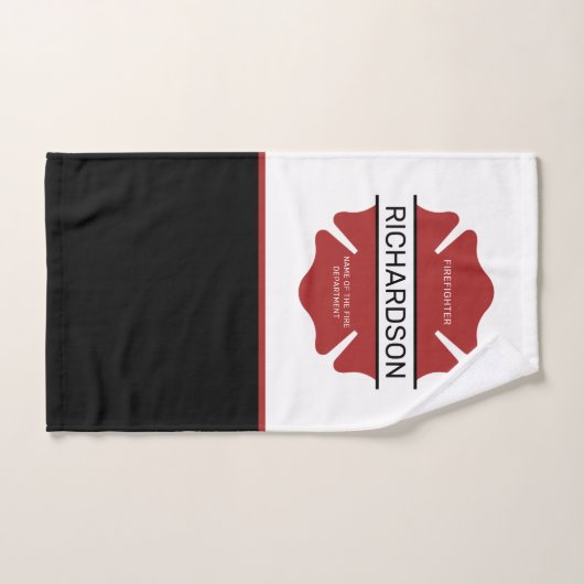 Gepersonaliseerd brandweerman rood Logo symbool Handdoek (Handdoek)