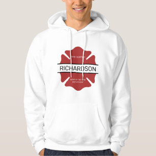 Gepersonaliseerd brandweerman rood Logo symbool Hoodie