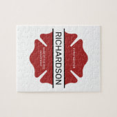 Gepersonaliseerd brandweerman rood Logo symbool Legpuzzel (Horizontaal)
