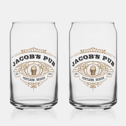 Gepersonaliseerd Breedbeeld Blikvorm Glas (Voorkant)