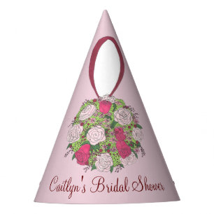 Gepersonaliseerd Bride Wedding Bouquet Vrijgezelle Feesthoedjes
