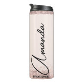 Gepersonaliseerd Bridesmaid Gift Roos Gold Bride S Thermosbeker (Geroteerd rechts)