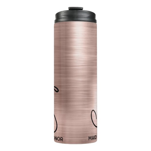 Gepersonaliseerd Bridesmaid Gifts Roos Gold Bride  Thermosbeker (Voorkant)