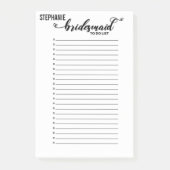Gepersonaliseerd Bridesmaid om een weddenschap aan Post-it® Notes (Voorkant)