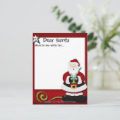 Gepersonaliseerd Briefkaart - Wish List Red (Staand voorkant)