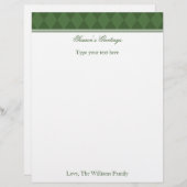 Gepersonaliseerd Briefpapier voor de kerstfeestdag (Voorkant / Achterkant)