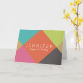 Gepersonaliseerd | Bright Diamonds Birthday Kaart (Gele Bloem)