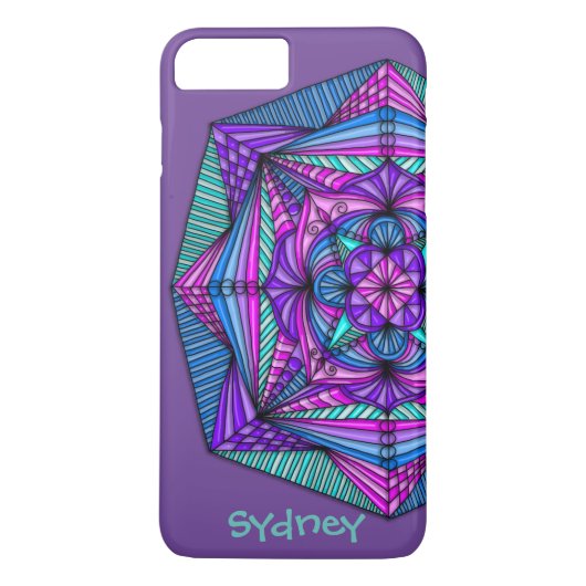 Gepersonaliseerd Bright Mandala iPhone 7 Plus Hoes (Achterkant)