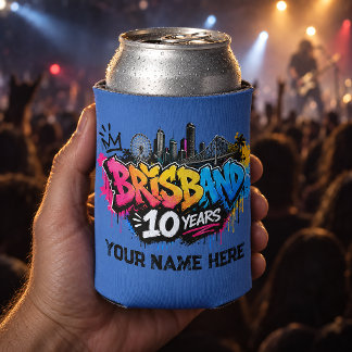 Gepersonaliseerd Brisbane 10 jaar Blikjeskoeler