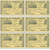 Gepersonaliseerd  Brits Stoomschip Ticket Sticker (Voorkant)