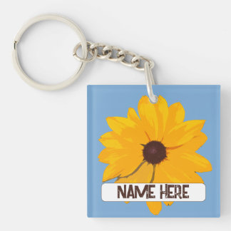 Gepersonaliseerd Brown Eyed Susan met gepersonalis Sleutelhanger