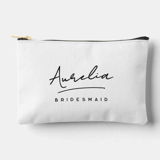 Gepersonaliseerd bruidsmeisje monogram modern mini etui (Voorkant)