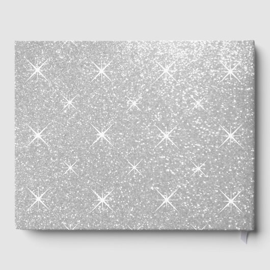 Gepersonaliseerd bruiloft gastenboek met sparkly c (Achterkant)