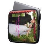 Gepersonaliseerd bruiloft laptop sleeve (Voorkant Links)