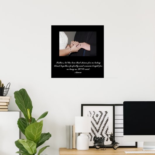 Gepersonaliseerd bruiloft poster (Thuiskantoor)