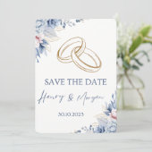 Gepersonaliseerd bruiloftsuitnodigingen feestdagenkaart (Staand voorkant)