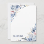 Gepersonaliseerd bruiloftsuitnodigingen feestdagenkaart (Achterkant)