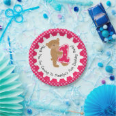 Gepersonaliseerd Bruin Beer 1e Verjaardagspapier B Papieren Bordje (Feest)