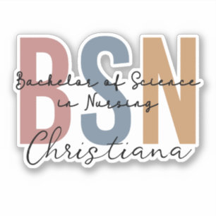 Gepersonaliseerd BSN Bachelor of Science in Nursin Sticker